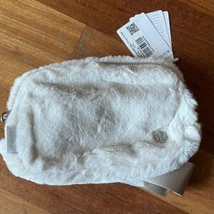 Lululemon Athletica Soft White Furry Crossbody Bag